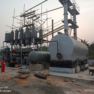 Dimensión de anfitrión D1200*3000 mm Refinería de aceite de motor a pequeña escala para reciclaje de diésel