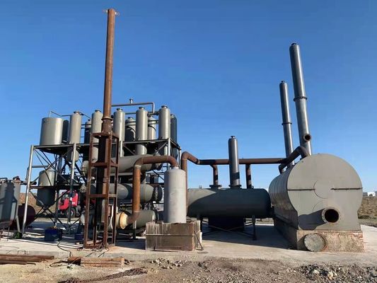 Dimensión de anfitrión D1200*3000 mm Refinería de aceite de motor a pequeña escala para reciclaje de diésel