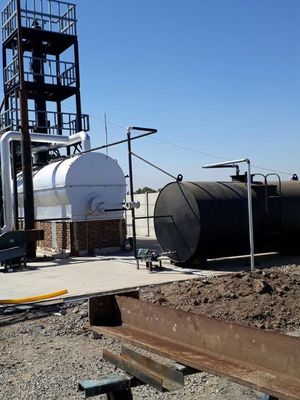 30TPD Refinado de residuos de aceite de motor a equipo de destilación de diesel en 150 metros cuadrados
