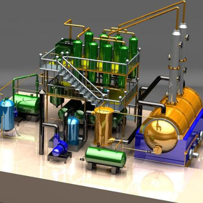 Máquina de destilación de aceite de desecho de 25 kW calentada directamente para convertir el petróleo crudo en diesel