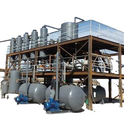 Destilación y purificación continuas de los desechos de aceite de motor para su reutilización en la recuperación