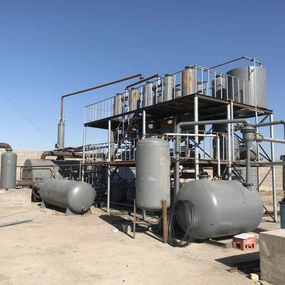 Planta de refinación de aceite de automóvil usado con sistema de vacío continuo para reciclar los desechos de aceite