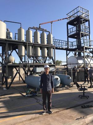 Refinería de aceite de motor de alta capacidad de 16kw para máquinas diésel 2.2*5.5m Dimensiones