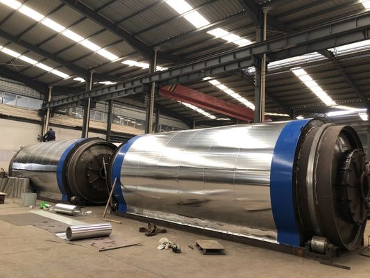 Instalación de pirólisis continua de neumáticos de desecho con voltaje de 380V/50HZ y capacidad de 20-30 toneladas