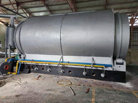 Transformación de residuos en combustible de petróleo Batch de energía Máquina de pirólisis giratoria para el reciclaje