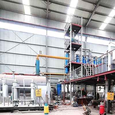 Reciclar los desechos de aceite de motor en diesel y aceite base con equipos de destilación de 380v/50hz
