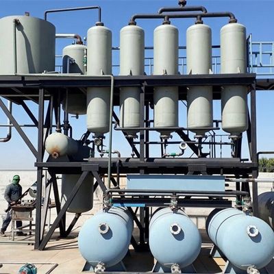 Reciclar los desechos de aceite de motor en diesel y aceite base con equipos de destilación de 380v/50hz