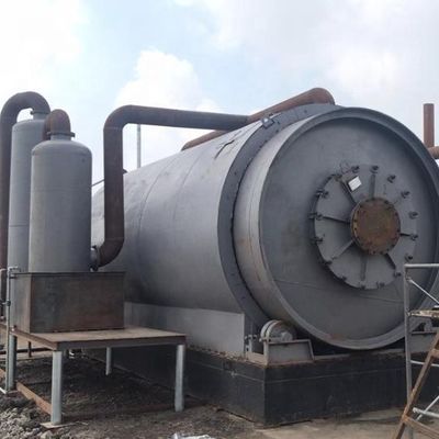 15.5kw tipo rotativo recicla convertir neumáticos y plástico de desecho en combustible máquinas de pirólisis de aceite