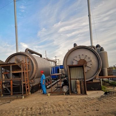 Máquina de pirólisis para los residuos de neumáticos y plásticos de la industria minera energética para convertirlos en aceite de combustible