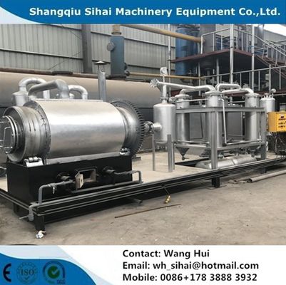 Máquina de reciclaje de neumáticos de plástico usados de 380V para combustible de aceite de carbono negro