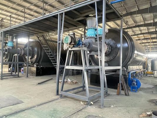 Máquina automática de reciclaje continuo de neumáticos de 20-30 toneladas de capacidad para la producción de aceite de combustible