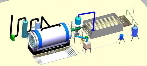 Máquina de reciclaje de neumáticos Pirólisis de los residuos de neumáticos a la línea de producción de petróleo reciclaje de petróleo